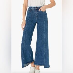 NWT Evidnt Garcia Fray Waist Wide Leg Jeans